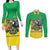 Brazil Coat Of Arms Couples Matching Long Sleeve Bodycon Dress and Long Sleeve Button Shirt With Flag Style - Wonder Print Shop