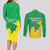 Brazil Coat Of Arms Couples Matching Long Sleeve Bodycon Dress and Long Sleeve Button Shirt With Flag Style - Wonder Print Shop