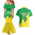 Brazil Coat Of Arms Couples Matching Mermaid Dress and Hawaiian Shirt With Flag Style - Wonder Print Shop