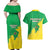Brazil Coat Of Arms Couples Matching Off Shoulder Maxi Dress and Hawaiian Shirt With Flag Style - Wonder Print Shop