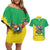 Brazil Coat Of Arms Couples Matching Off Shoulder Short Dress and Hawaiian Shirt With Flag Style - Wonder Print Shop