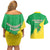 Brazil Coat Of Arms Couples Matching Off Shoulder Short Dress and Hawaiian Shirt With Flag Style - Wonder Print Shop