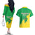 Brazil Coat Of Arms Couples Matching Off The Shoulder Long Sleeve Dress and Hawaiian Shirt With Flag Style - Wonder Print Shop