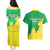 Brazil Coat Of Arms Couples Matching Puletasi and Hawaiian Shirt With Flag Style - Wonder Print Shop