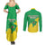 Brazil Coat Of Arms Couples Matching Summer Maxi Dress and Long Sleeve Button Shirt With Flag Style - Wonder Print Shop