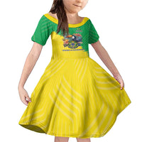 Brazil Coat Of Arms Family Matching Mermaid Dress and Hawaiian Shirt With Flag Style - Wonder Print Shop