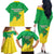 Brazil Coat Of Arms Family Matching Off The Shoulder Long Sleeve Dress and Hawaiian Shirt With Flag Style - Wonder Print Shop