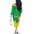 Brazil Coat Of Arms Family Matching Off The Shoulder Long Sleeve Dress and Hawaiian Shirt With Flag Style - Wonder Print Shop