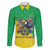 Brazil Coat Of Arms Family Matching Off Shoulder Maxi Dress and Hawaiian Shirt With Flag Style - Wonder Print Shop