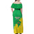 Brazil Coat Of Arms Family Matching Off Shoulder Maxi Dress and Hawaiian Shirt With Flag Style - Wonder Print Shop