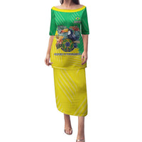 Brazil Coat Of Arms Family Matching Puletasi and Hawaiian Shirt With Flag Style - Wonder Print Shop