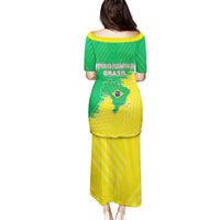 Brazil Coat Of Arms Family Matching Puletasi and Hawaiian Shirt With Flag Style - Wonder Print Shop