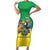 Brazil Coat Of Arms Family Matching Short Sleeve Bodycon Dress and Hawaiian Shirt With Flag Style - Wonder Print Shop