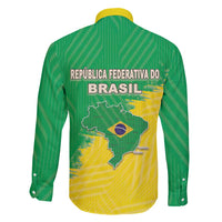 Brazil Coat Of Arms Family Matching Summer Maxi Dress and Hawaiian Shirt With Flag Style - Wonder Print Shop