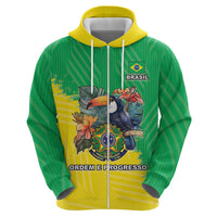 Brazil Coat Of Arms Hoodie With Flag Style - Wonder Print Shop