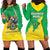 Brazil Coat Of Arms Hoodie Dress With Flag Style - Wonder Print Shop