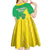 Brazil Coat Of Arms Kid Short Sleeve Dress With Flag Style - Wonder Print Shop