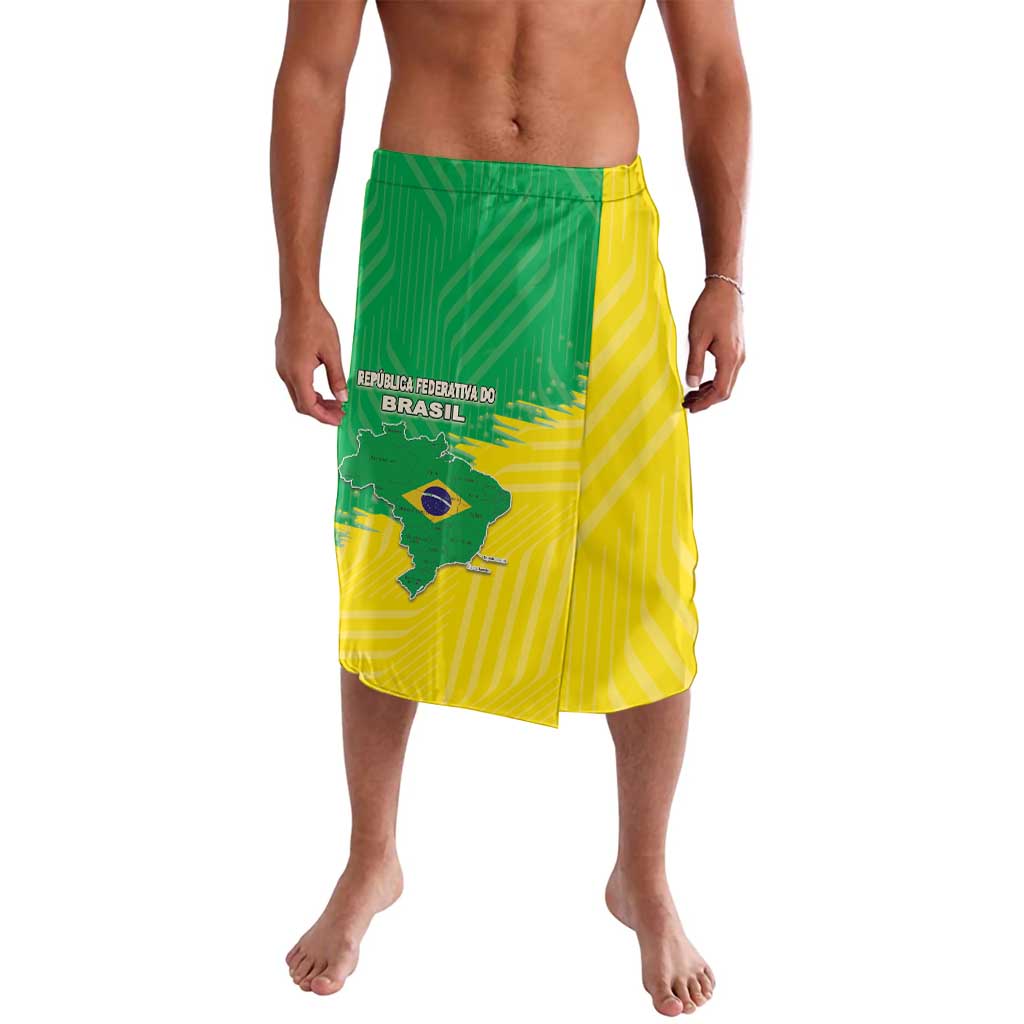 Brazil Coat Of Arms Lavalava With Flag Style - Wonder Print Shop
