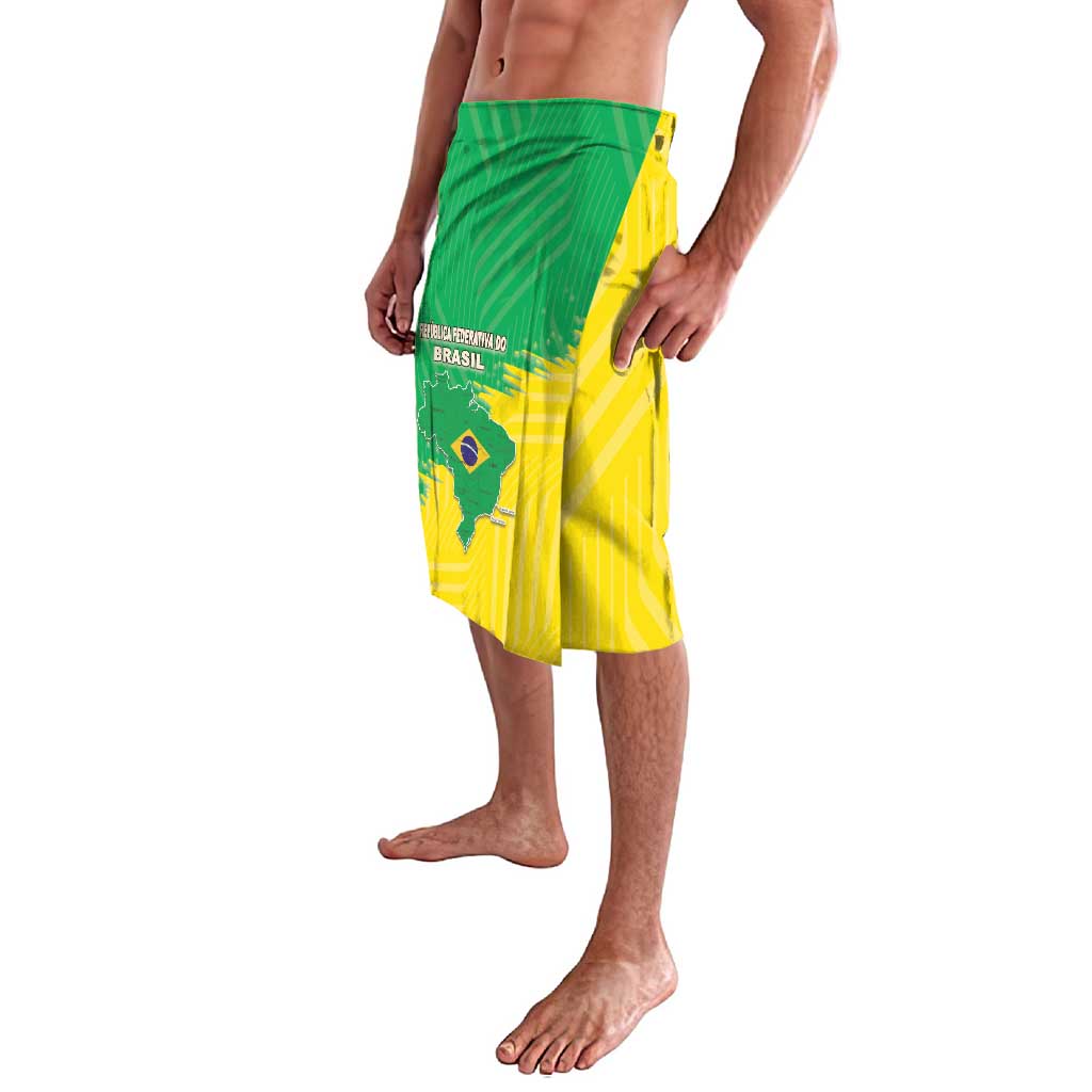 Brazil Coat Of Arms Lavalava With Flag Style - Wonder Print Shop