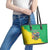 Brazil Coat Of Arms Leather Tote Bag With Flag Style - Wonder Print Shop