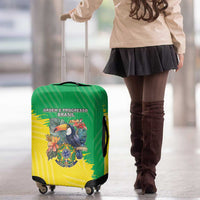 Brazil Coat Of Arms Luggage Cover With Flag Style - Wonder Print Shop