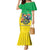 Brazil Coat Of Arms Mermaid Dress With Flag Style - Wonder Print Shop