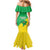 Brazil Coat Of Arms Mermaid Dress With Flag Style - Wonder Print Shop