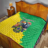 Brazil Coat Of Arms Quilt With Flag Style - Wonder Print Shop