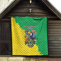 Brazil Coat Of Arms Quilt With Flag Style - Wonder Print Shop