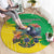 Brazil Coat Of Arms Round Carpet With Flag Style
