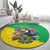 Brazil Coat Of Arms Round Carpet With Flag Style