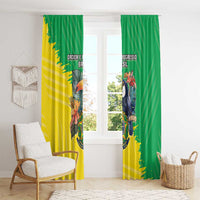 Brazil Coat Of Arms Window Curtain With Flag Style - Wonder Print Shop
