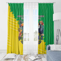 Brazil Coat Of Arms Window Curtain With Flag Style - Wonder Print Shop