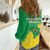 Brazil Coat Of Arms Women Casual Shirt With Flag Style - Wonder Print Shop