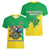 Brazil Coat Of Arms Women V-Neck T-Shirt With Flag Style - Wonder Print Shop