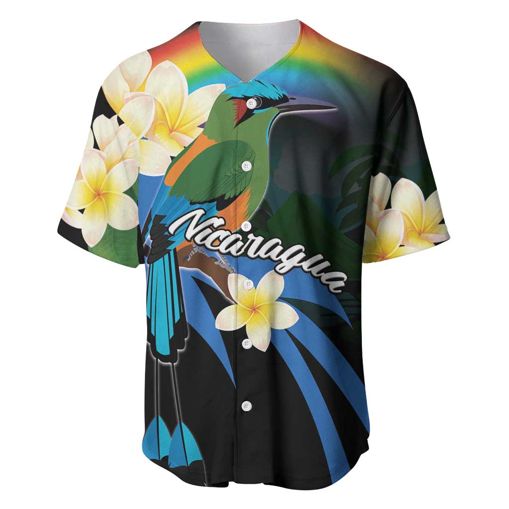 Nicaragua Independence Day Baseball Jersey En Dios confiamos - Wonder Print Shop