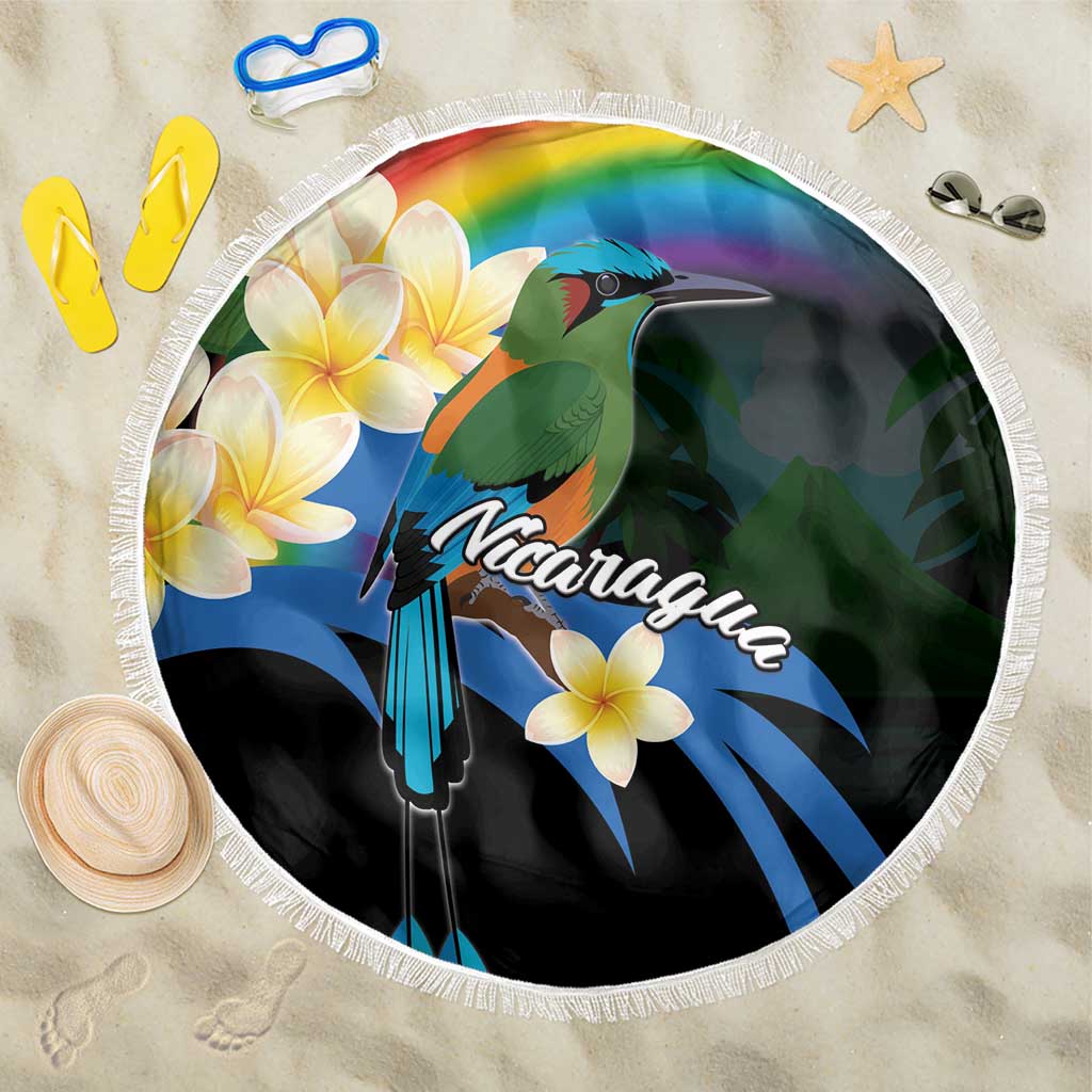 Nicaragua Independence Day Beach Blanket En Dios confiamos - Wonder Print Shop