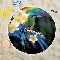 Nicaragua Independence Day Beach Blanket En Dios confiamos - Wonder Print Shop