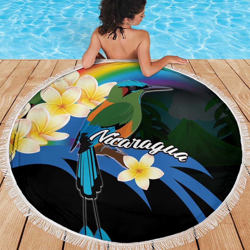 Nicaragua Independence Day Beach Blanket En Dios confiamos - Wonder Print Shop