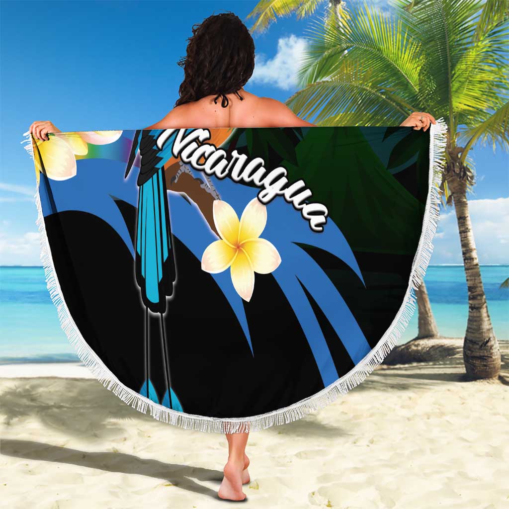 Nicaragua Independence Day Beach Blanket En Dios confiamos - Wonder Print Shop