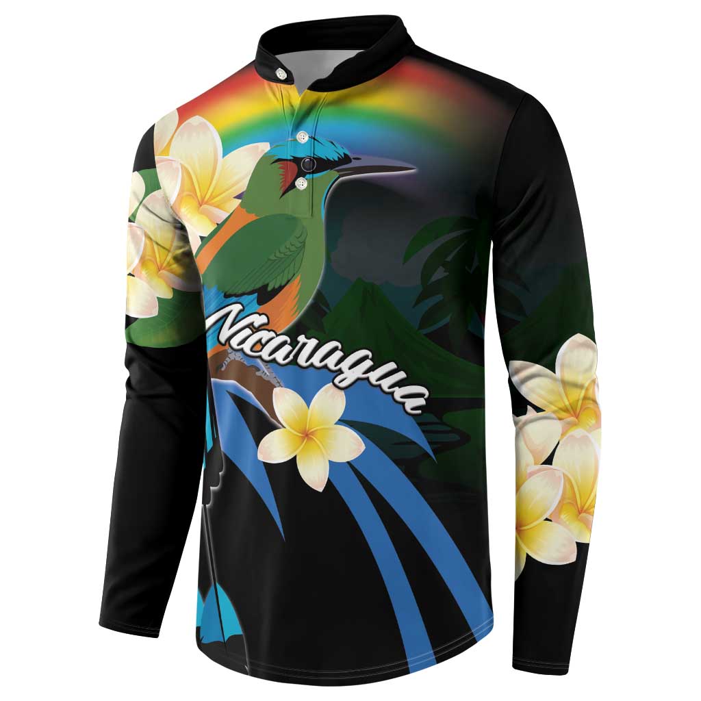 Nicaragua Independence Day Button Sweatshirt En Dios confiamos - Wonder Print Shop