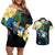 Nicaragua Independence Day Couples Matching Off Shoulder Short Dress and Hawaiian Shirt En Dios confiamos - Wonder Print Shop