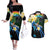Nicaragua Independence Day Couples Matching Off The Shoulder Long Sleeve Dress and Hawaiian Shirt En Dios confiamos - Wonder Print Shop