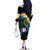 Nicaragua Independence Day Family Matching Off The Shoulder Long Sleeve Dress and Hawaiian Shirt En Dios confiamos - Wonder Print Shop