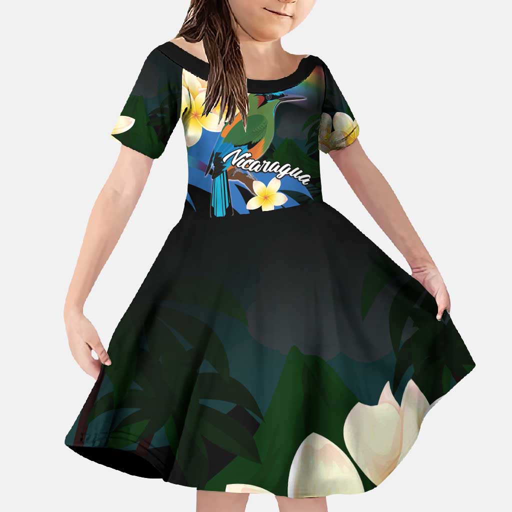 Nicaragua Independence Day Family Matching Off Shoulder Maxi Dress and Hawaiian Shirt En Dios confiamos - Wonder Print Shop