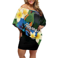 Nicaragua Independence Day Family Matching Off Shoulder Short Dress and Hawaiian Shirt En Dios confiamos - Wonder Print Shop