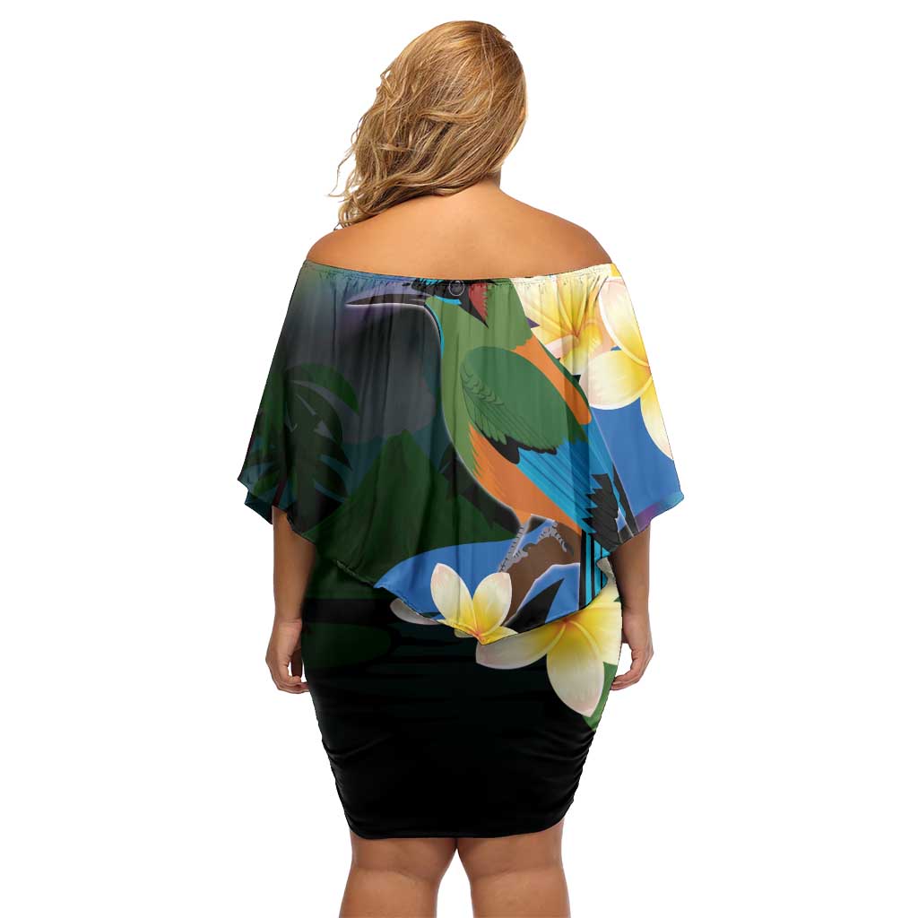 Nicaragua Independence Day Family Matching Off Shoulder Short Dress and Hawaiian Shirt En Dios confiamos - Wonder Print Shop