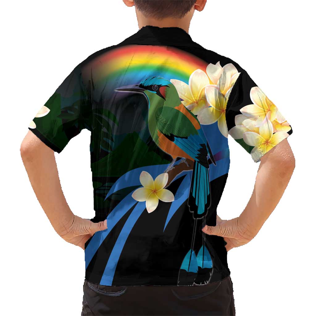 Nicaragua Independence Day Family Matching Short Sleeve Bodycon Dress and Hawaiian Shirt En Dios confiamos - Wonder Print Shop