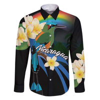 Nicaragua Independence Day Family Matching Short Sleeve Bodycon Dress and Hawaiian Shirt En Dios confiamos - Wonder Print Shop