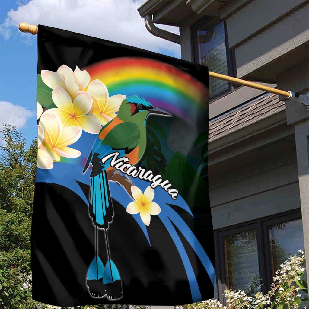 Nicaragua Independence Day Garden Flag En Dios confiamos - Wonder Print Shop